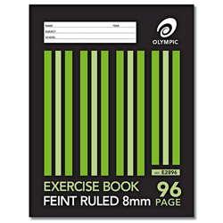 Olympic Stripe Exercise Books 9x7 96 page 8mm Ruled